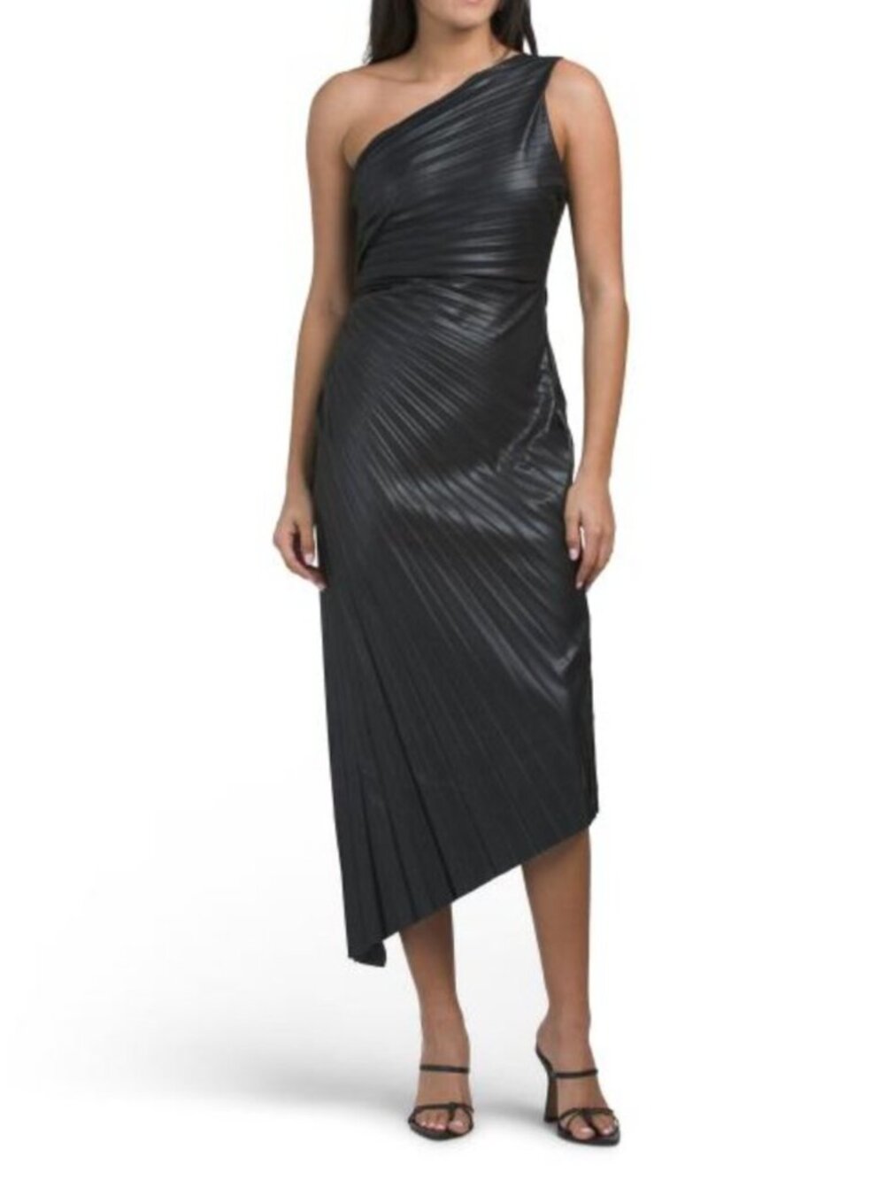 ONE33 SOCIAL One Shoulder Pleated Cocktail Dress